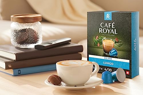 Café Royal Lungo 36 Capsules pour Cafetière à Café Nespresso   Intensité 4/10   Capsules de Café en Aluminium certifiées UTZ : Epicerie
