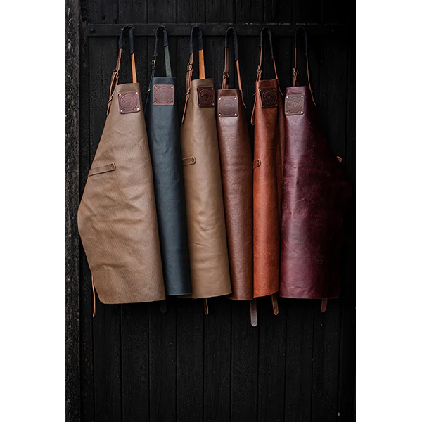 Tablier de cuisine artisanal cuir Buffalo Marron Witloft