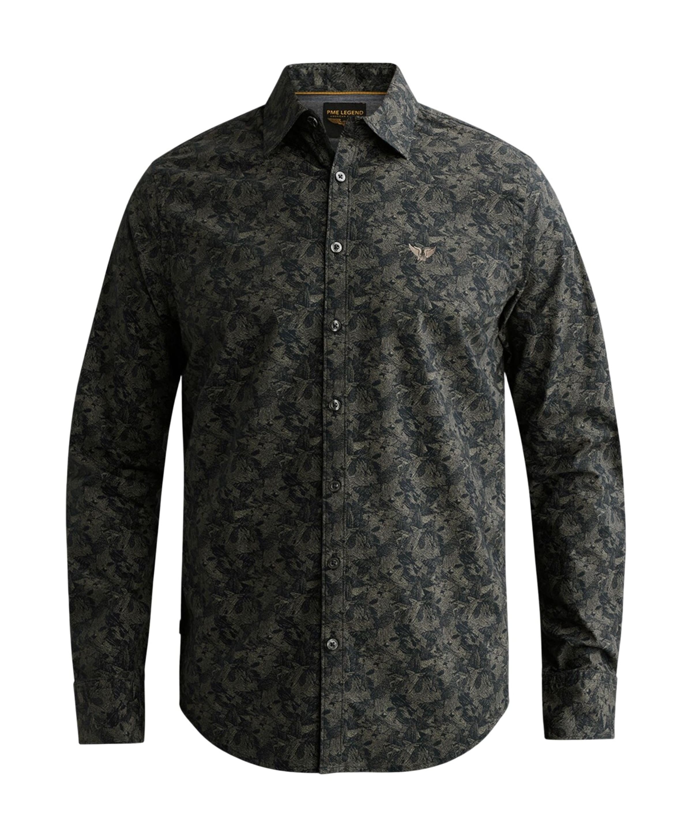 PME Legend Heren overhemd lange mouw blauw