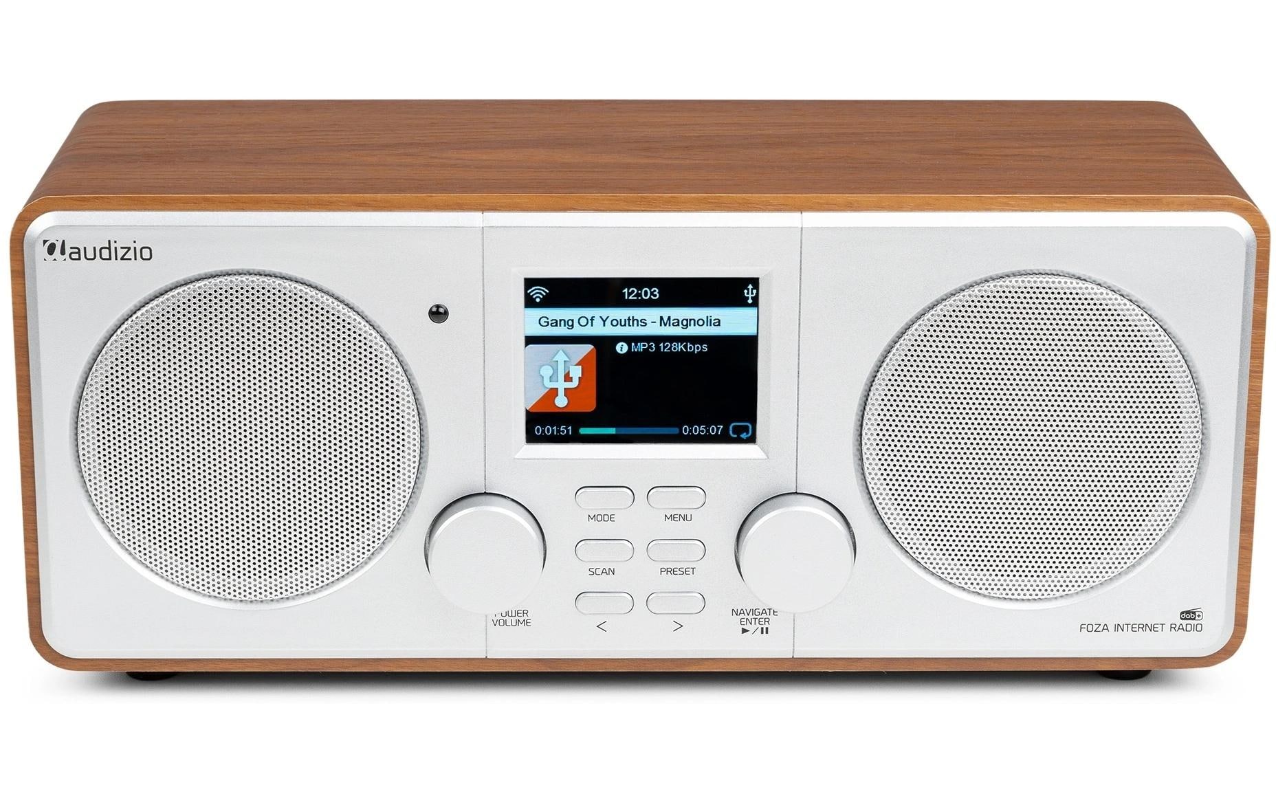 DAB+ Radio Foza Braun/Silber<br>All-in-One-WLAN-Internetradio mit DAB+ und UKW