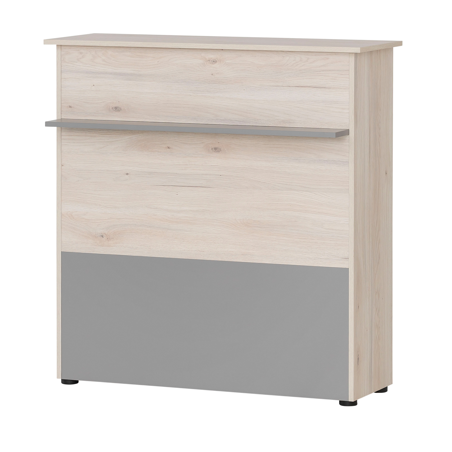 Empfangstresen - platingrau - Sandeiche - 107 cm