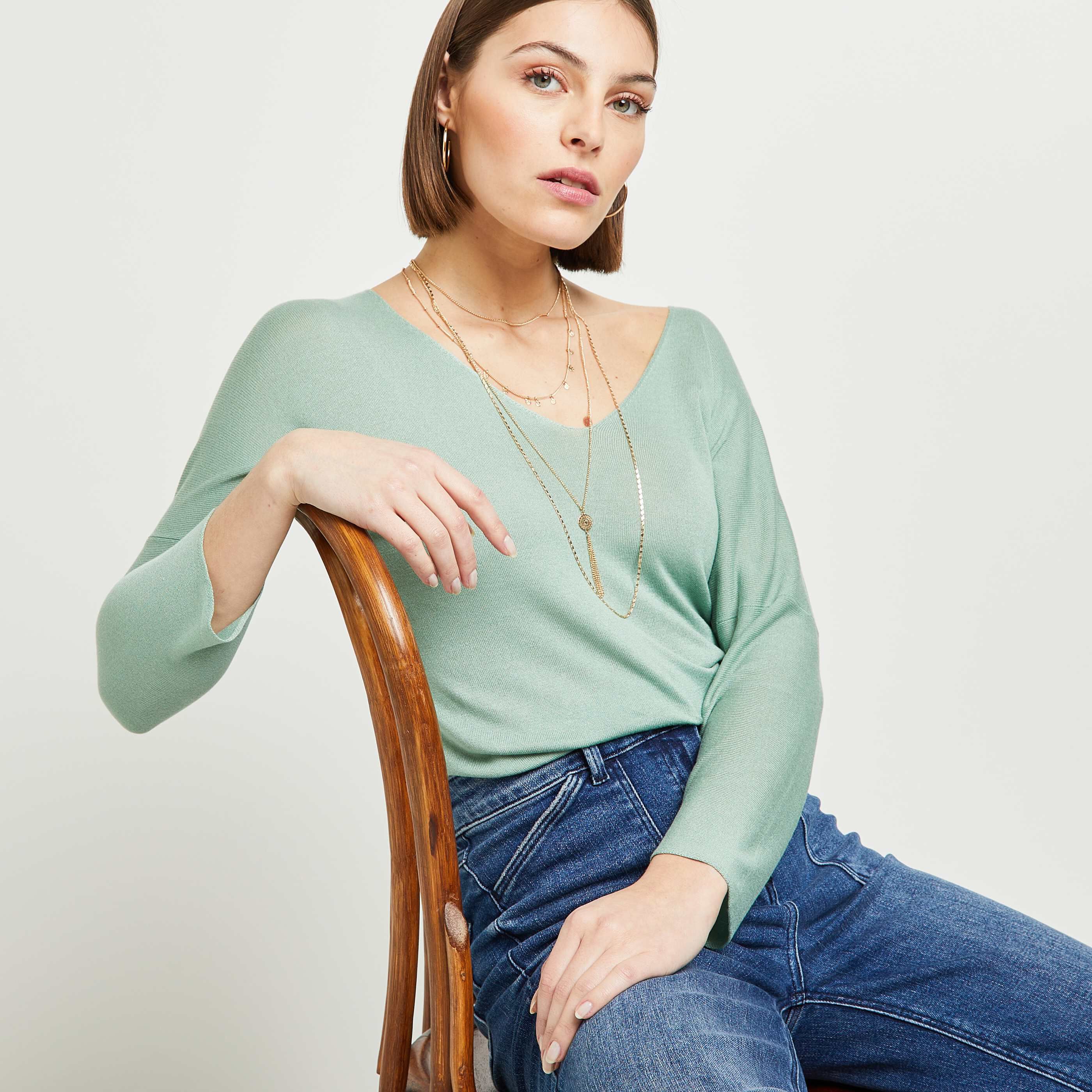 Pull loose femme - VERT