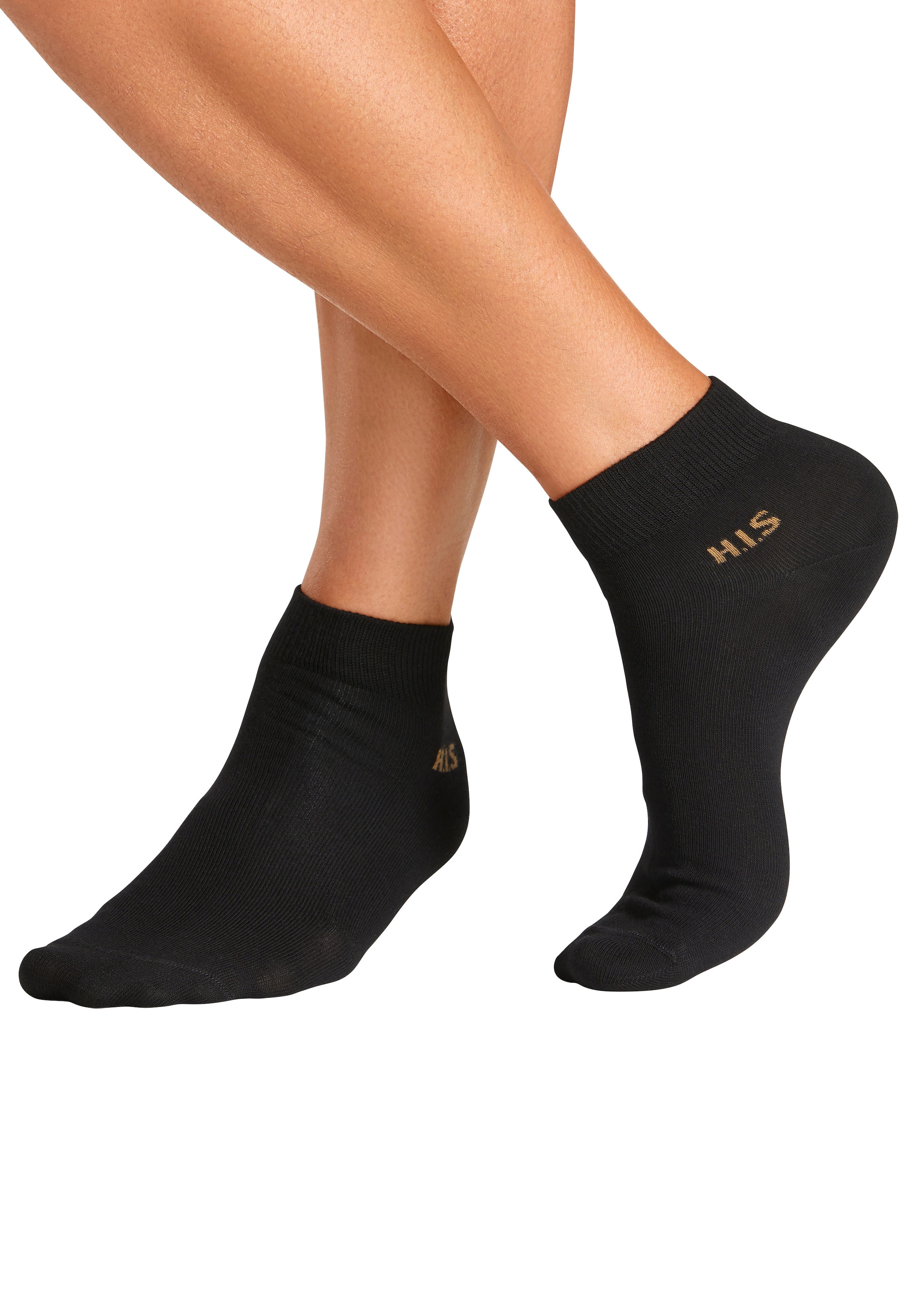 H.I.S Kurzsocken Packung, 10 Stk. tlg. mit farbigem Innenbund