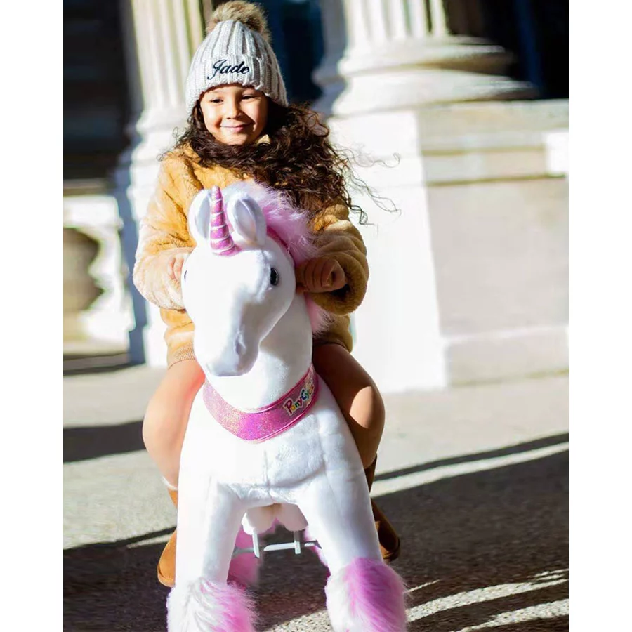 PonyCycle® Pink Unicorn mit Bremse - groß