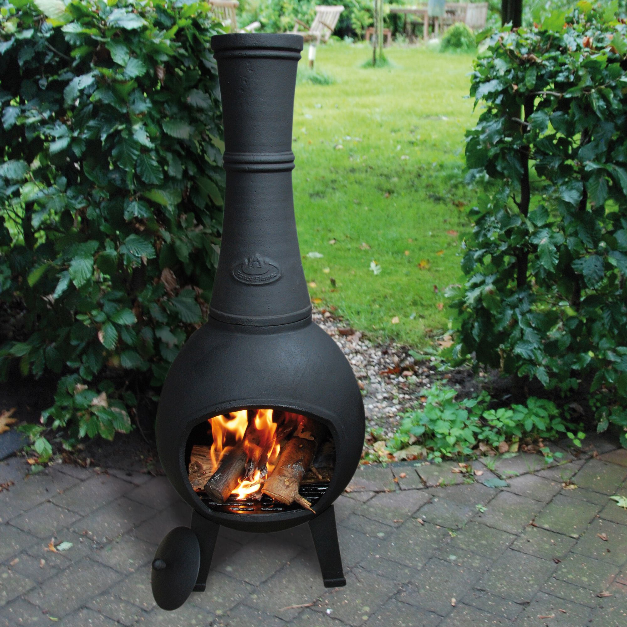 Esschert Fancy Flames Small - Tuinhaard - Rond - Zwart - Gietijzer - S