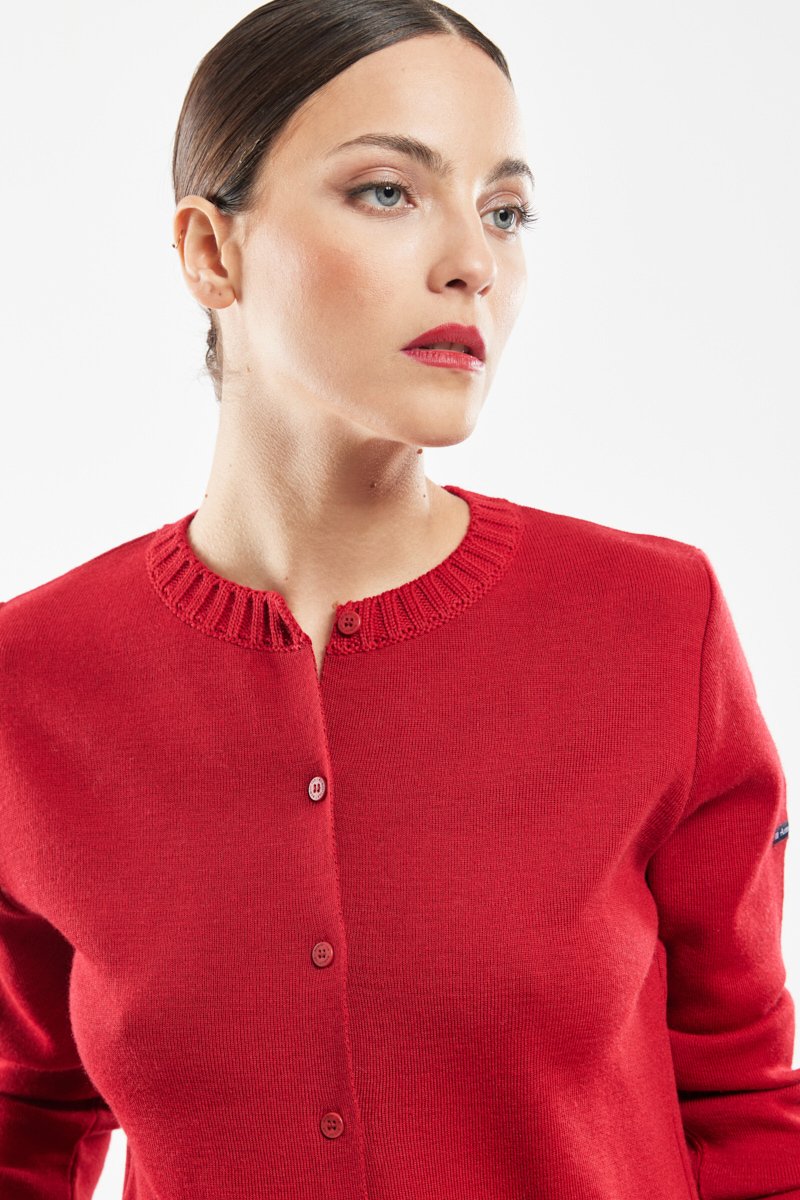 Cardigan col rond - Laine et acrylique