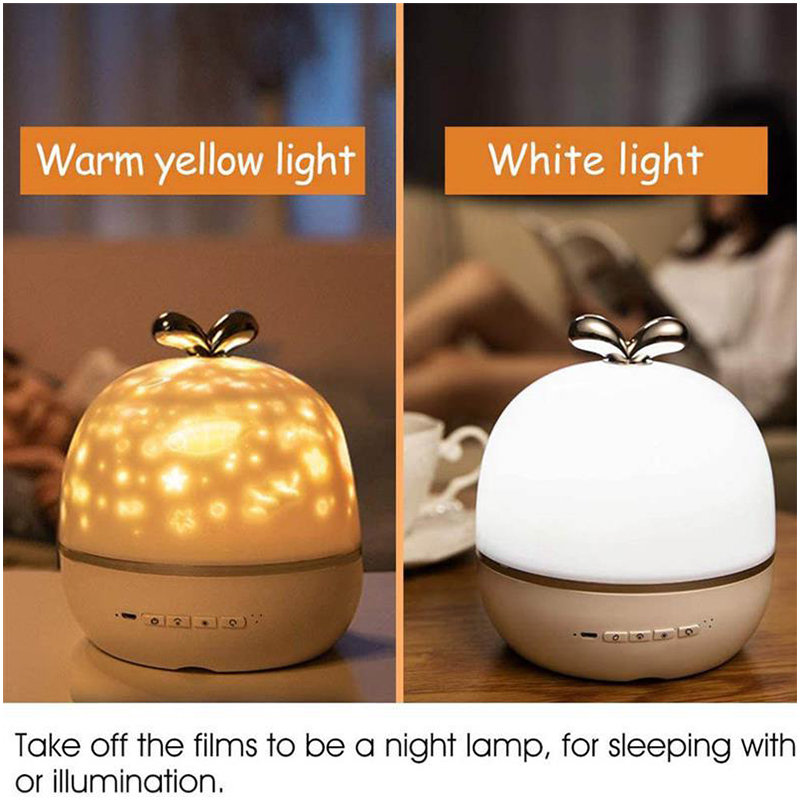 6in1 Mini LED Sternenhimmel Projektor 360° Drehung Aufladbares USB Kinder Nachtlicht mit 6 Leuchtmodi   Wechselmotiven