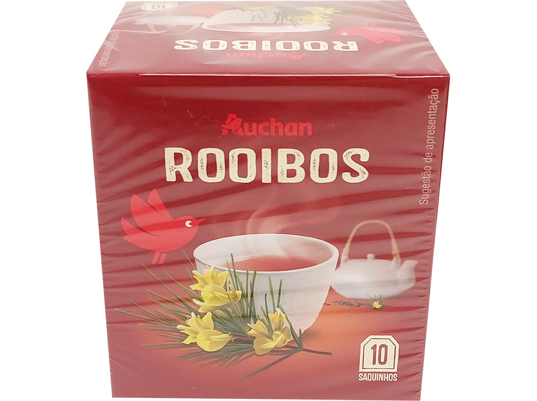 INFUSÃO AUCHAN ROOIBOS COM AROMA LARANJA 10 SAQUETAS