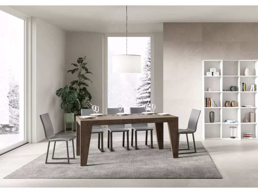 Table extensible 90x180/440 cm Naxy Noyer