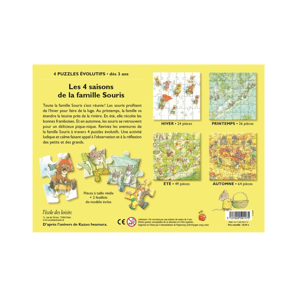 Les 4 Saisons de la Famille Souris - Puzzles Evolutifs