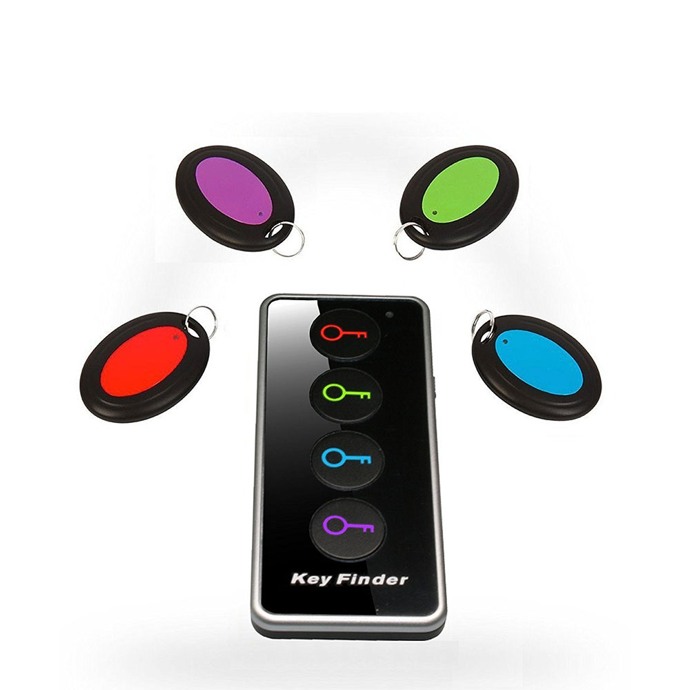 Key Finder Funk Schlüsselfinder mit 4 Empfängern (30-40m Reichweite)