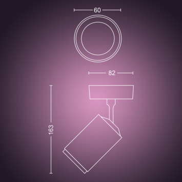Philips Hue opbouwspot Fugato wit