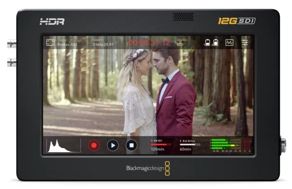 Blackmagic Video Assist 12G HDR - LCD / DVR combo - farve - på kamera - 5
