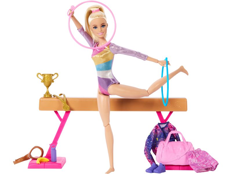 Barbie Spielset Barbie Refresh Gymnastics Olympische Spiele-Spielset für siegreiche Geschichten