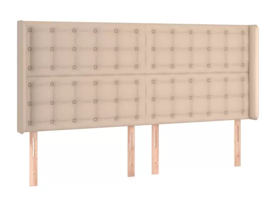 Sommier tapissier matelas LED Cappuccino 180x200 cm Similicuir