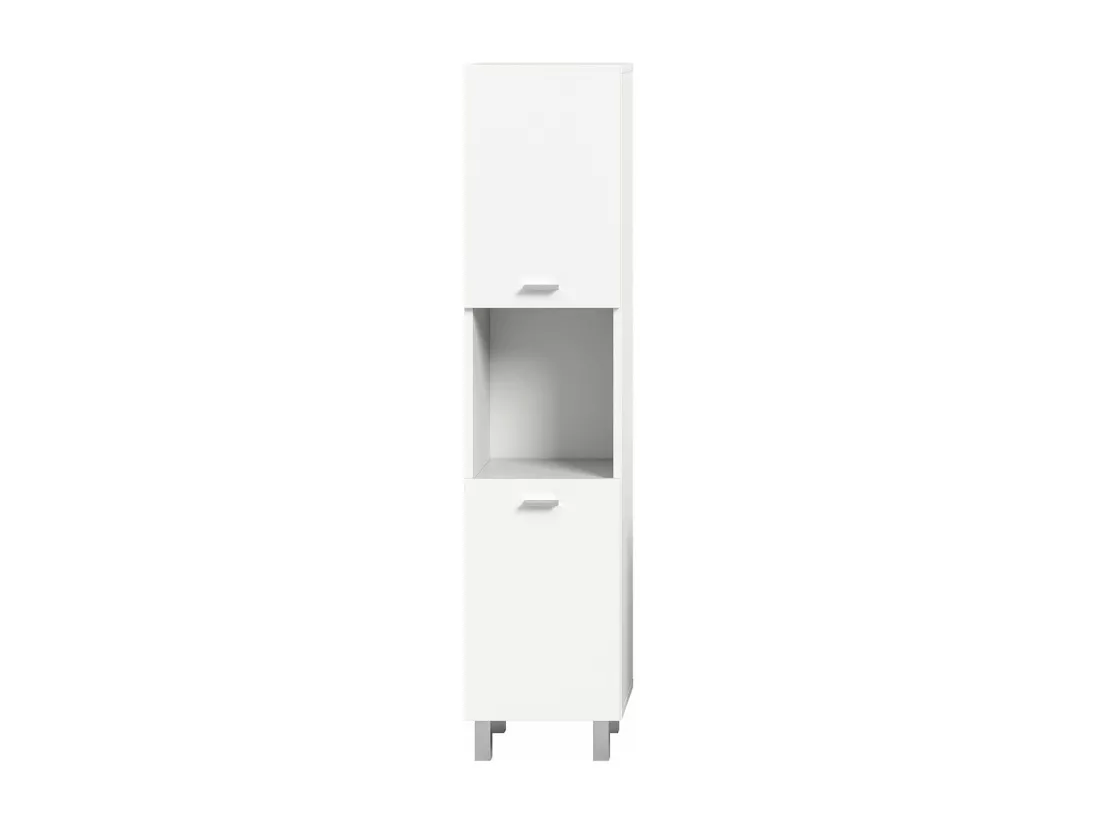 Boston - Colonne basse (L/H/P : 30x125x29 cm) en mélaminé blanc