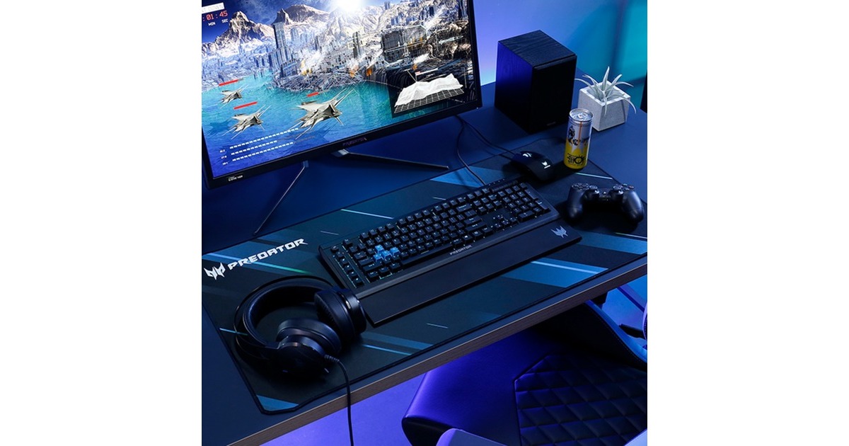 AcerPredator Mousepad PMP020 (XXL)  (Zwart/blauw)