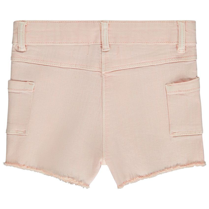 Short en jean à poches plaquées pour fille - Multicolore