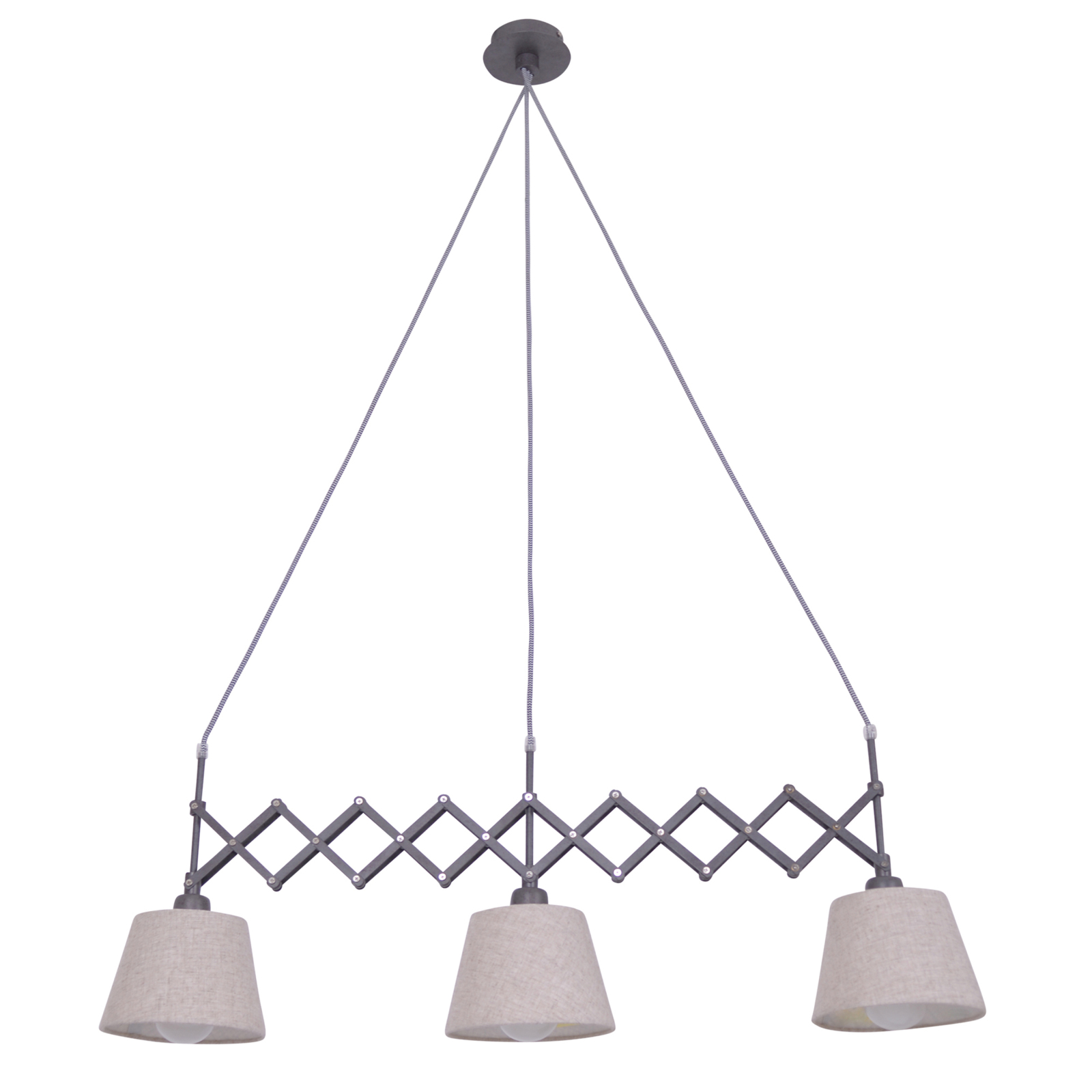 Pendelleuchte ADRIENNE - natur-braun - 3-flammig