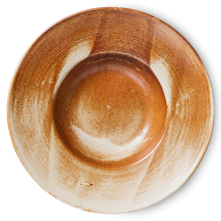 HKliving Chef Ceramic pastabord Ø28.5 rustic blue