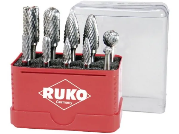 RUKO 116002 Fræsestift Hårdt metal Skaftdiameter 6 mm 10 dele