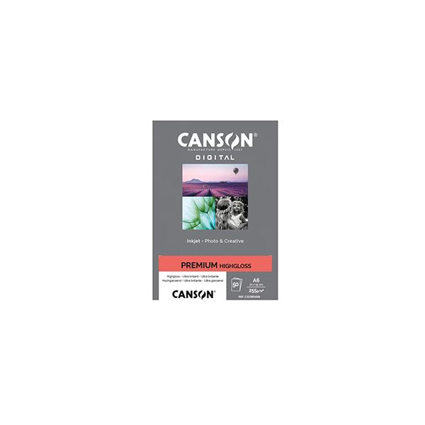 Canson Papel 255gr Foto Premium Highgloss 10x15cm 50 Fls 1 Un.