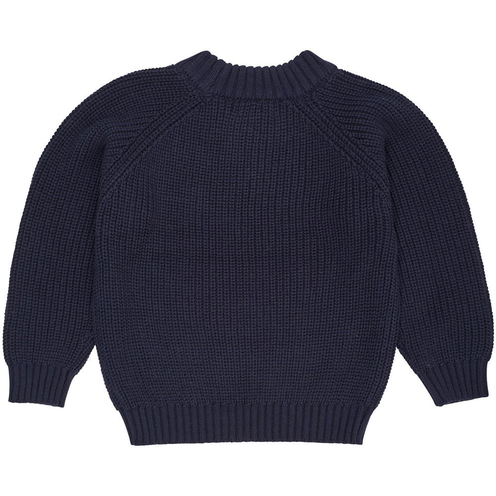 Køb COPENHAGEN COLORS Navy Strikket Classic Rib Bluse