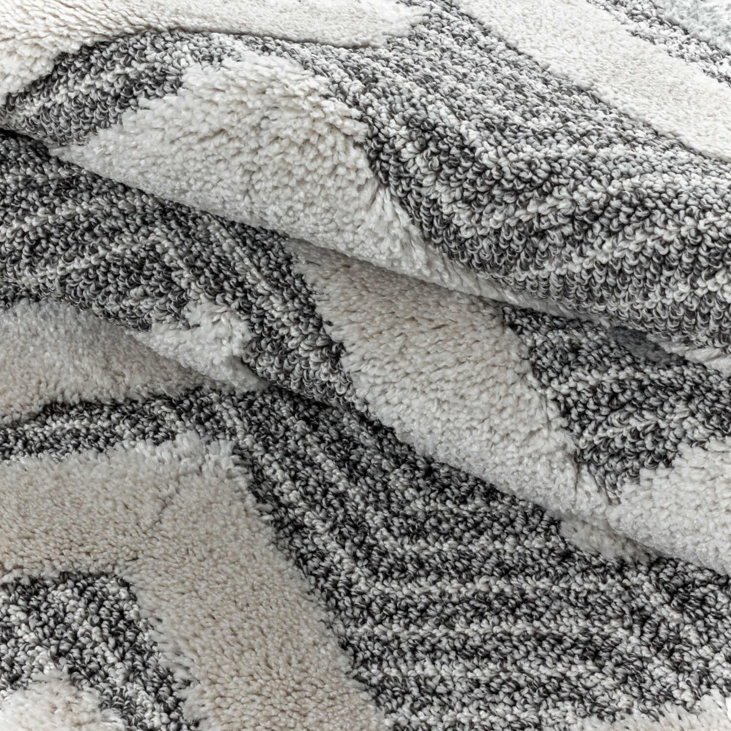 Modern Designer Elegante Teppich, Hoch-Tief Effekt 3D Boho Teppich, Pflegeleicht