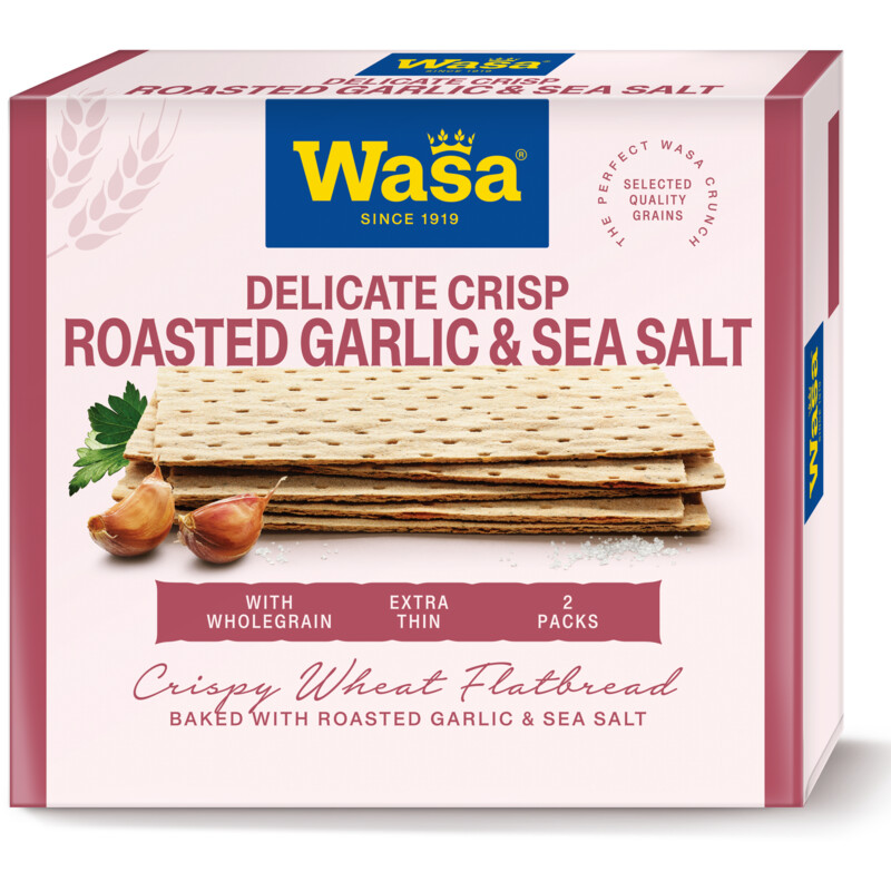 Wasa Delicate crisp roasted garlic & sea salt