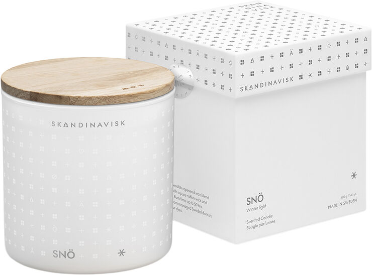 Skandinavisk SNÖ Scented Candle w Lid 400g