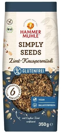 Hammermühle Bio Simply Seeds Zimt-Knuspermüsli glutenfrei