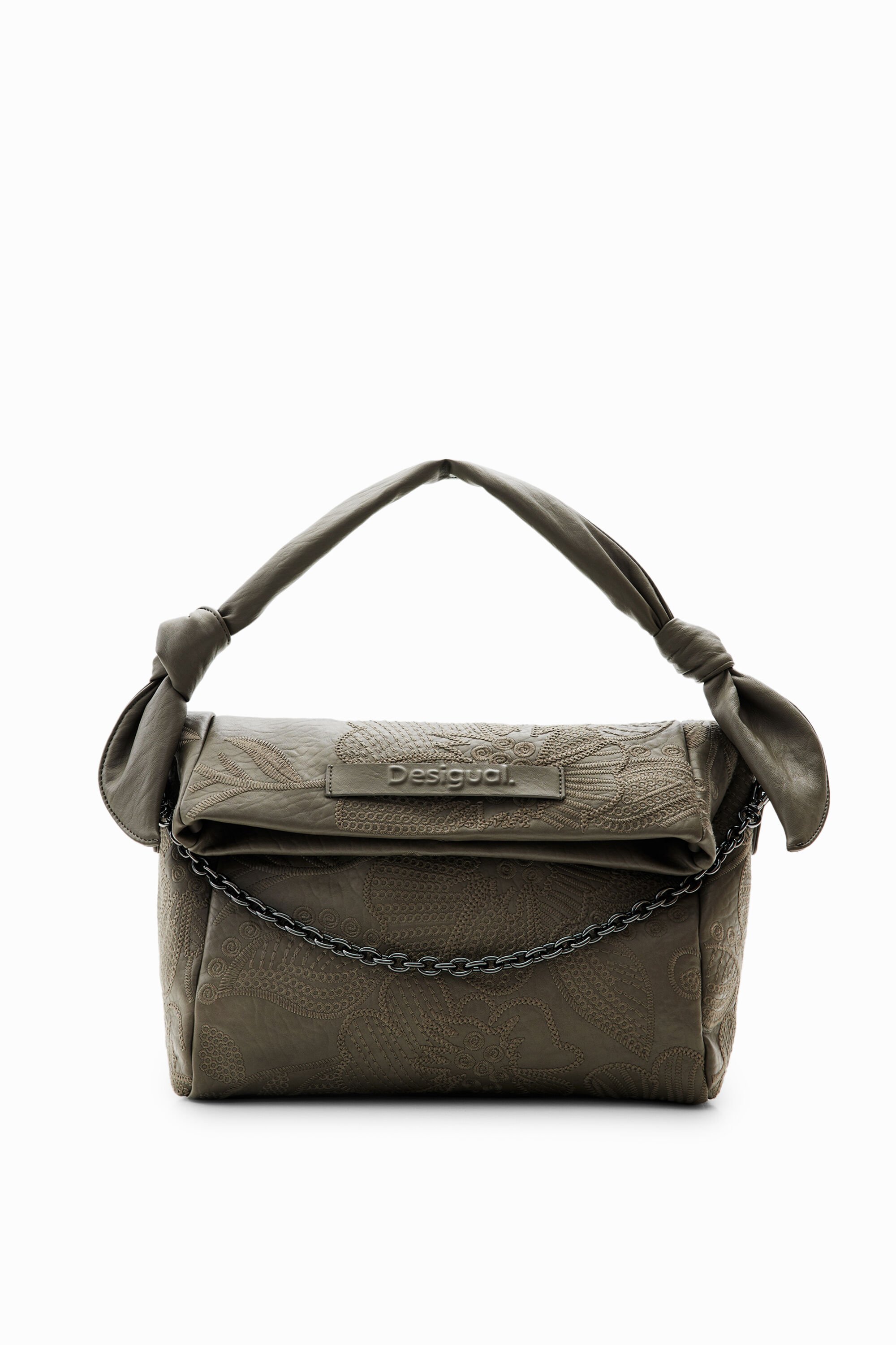 Sac moyen broderie fleurs