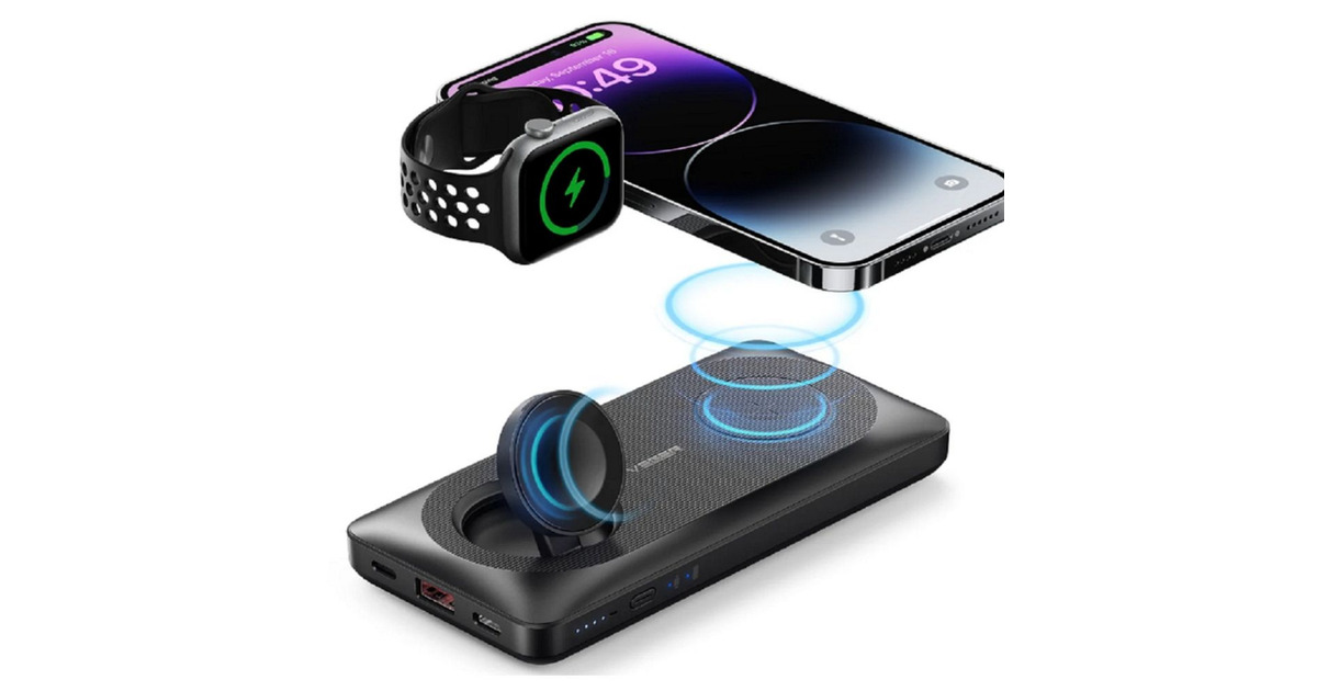 VEGERMagMulti powerbank 10.000mAh  (Zwart, MagSafe- en Qi)