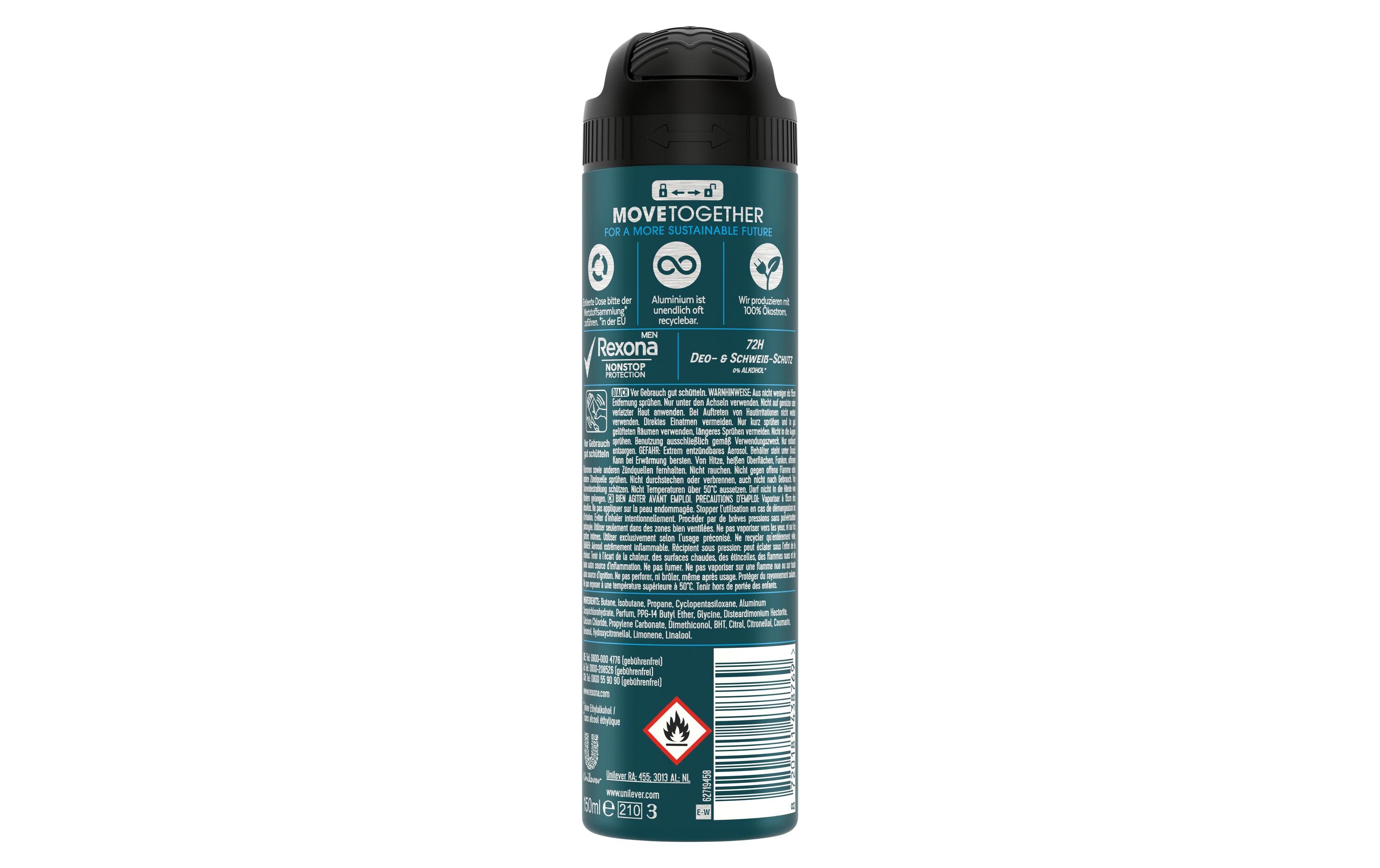 Deo Spray Nonstop Protection Cobalt Dry 150 mlAnti-Transpirant Spray bietet zuverlässigen Schutz