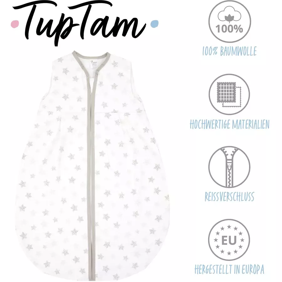 TupTam Baby Sommer Schlafsack Ärmellos Unwattiert weiß Modell 2