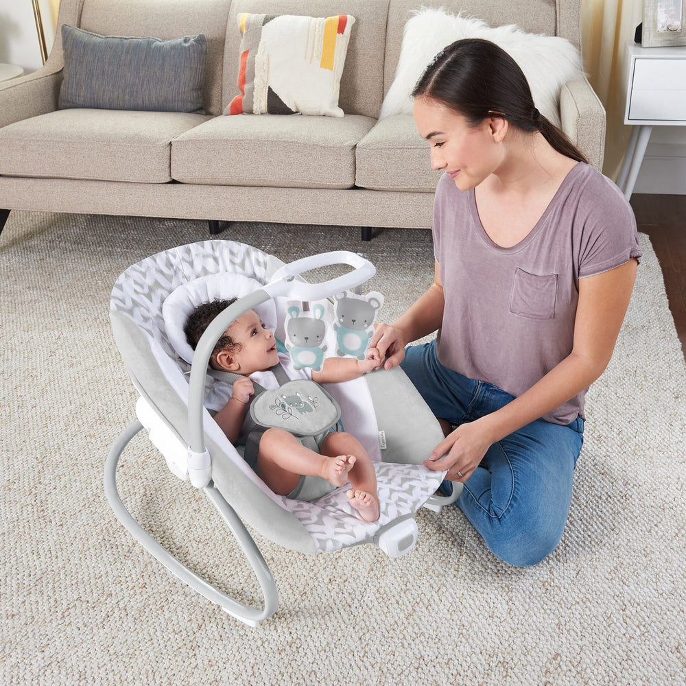 Køb Ingenuity Grey Simplecomfort™ Compact Soothing Swing & Rocker™ - Raylan™