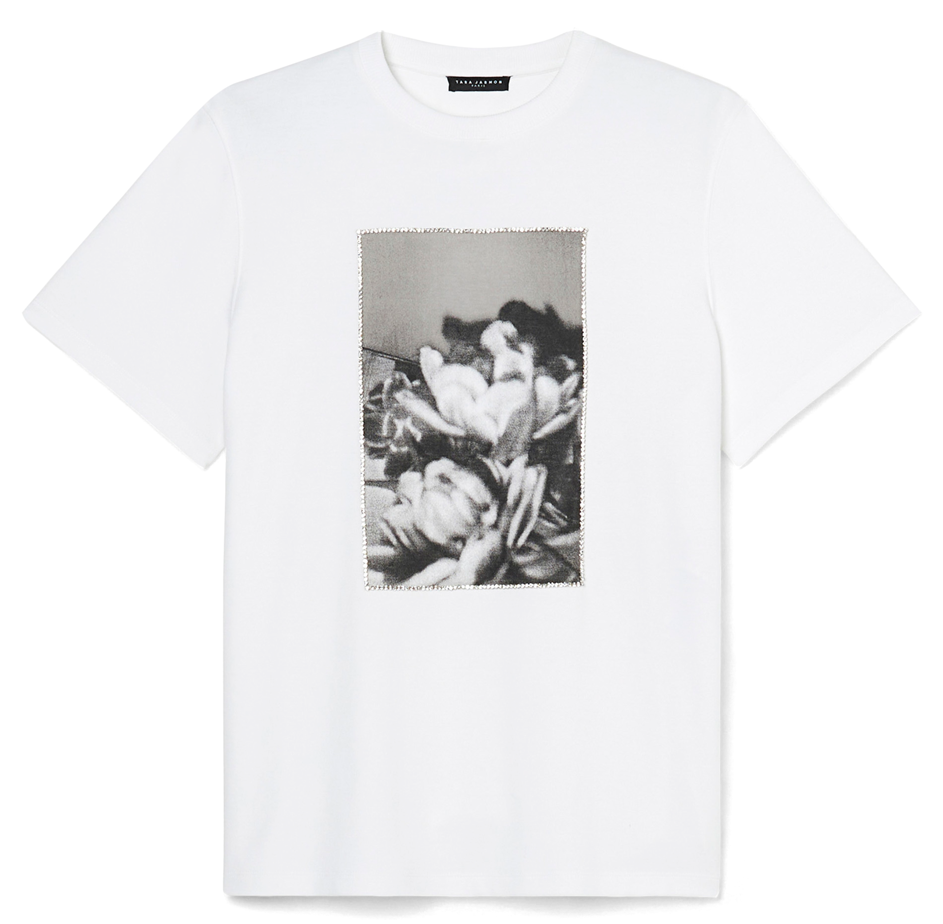 TARATULIP - Tee-shirt droit imprimé en coton| Blanc