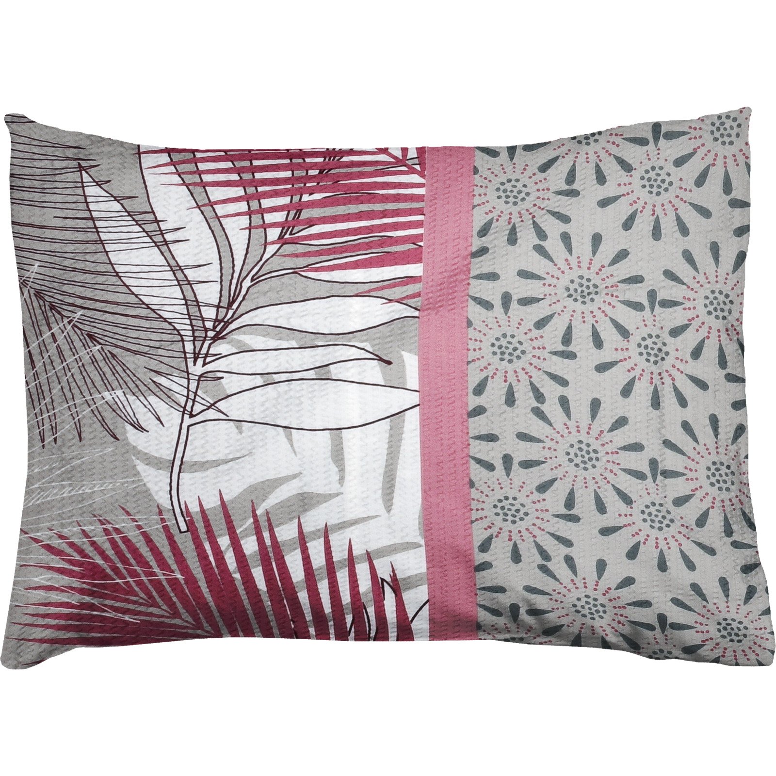 Bettwäsche Seersucker abstrakte Blumen lila 50x70 Kissenbezug