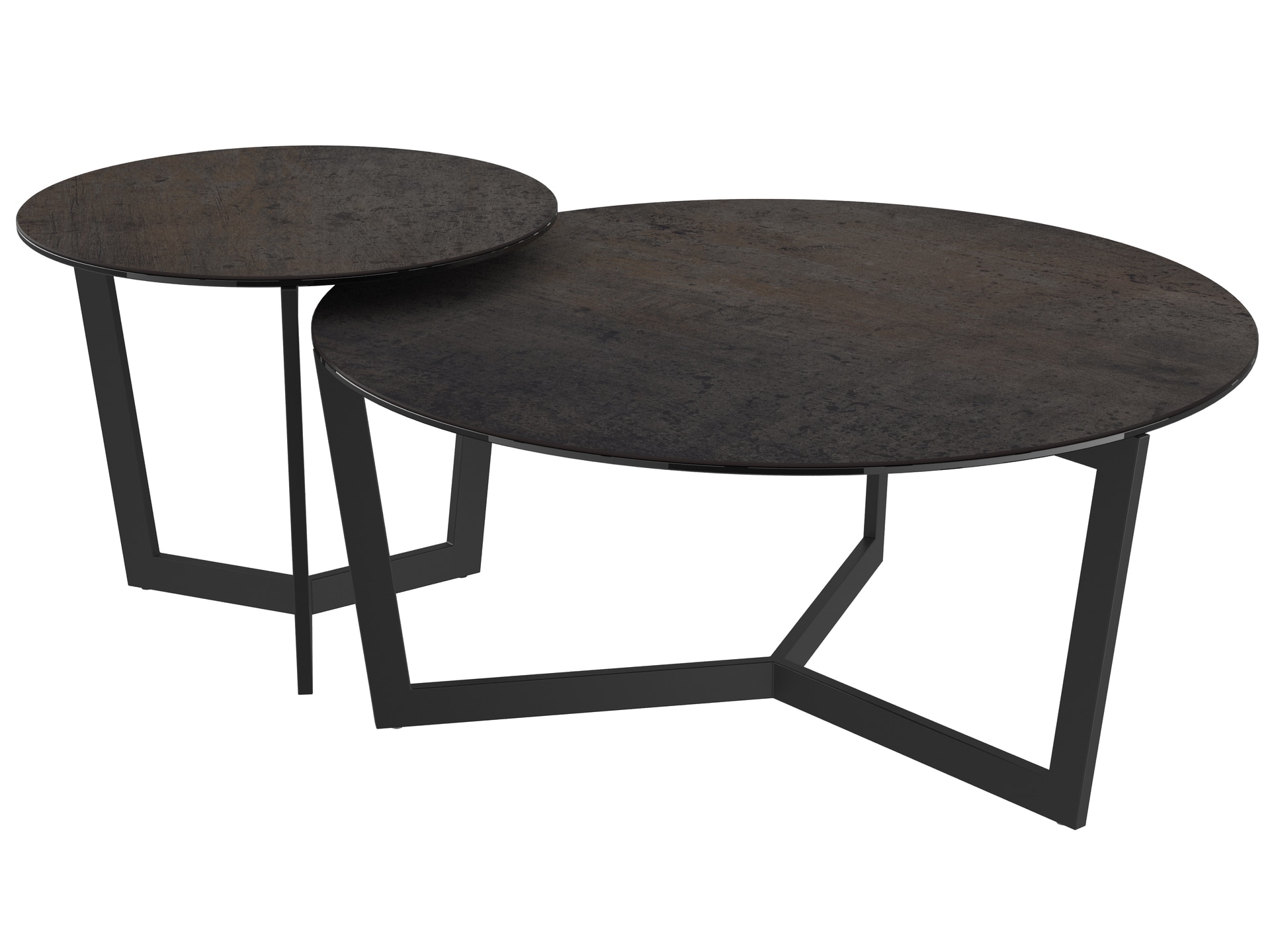 Puro Couchtisch TAMARA LAQUE 90 cm rostbraun