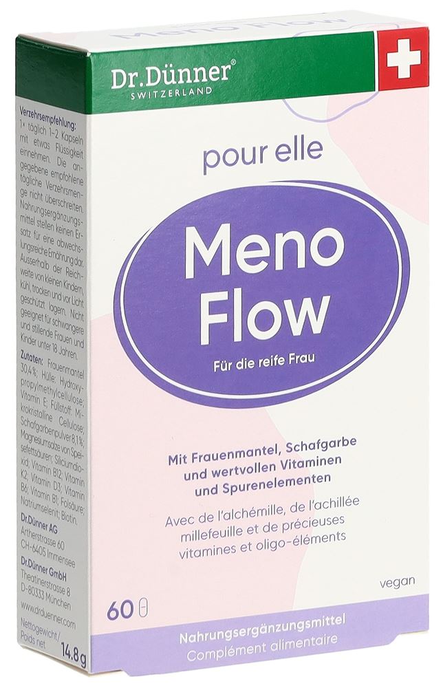 DUENNER pour elle Meno Flow<br>60 Stück, Blister, Kapsel