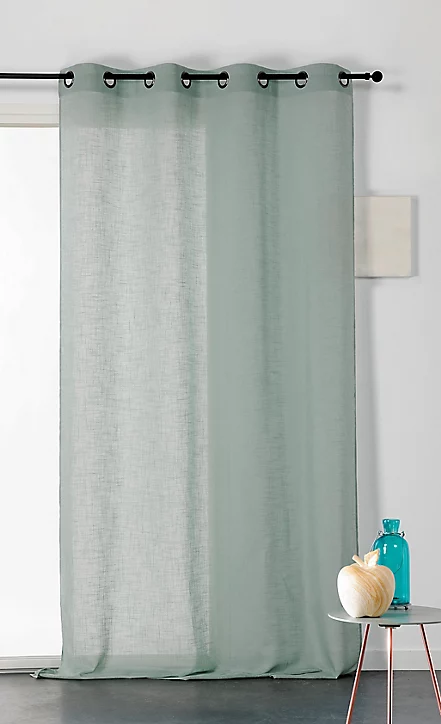 Voilage Véronica l.140 x H.240 cm vert sauge