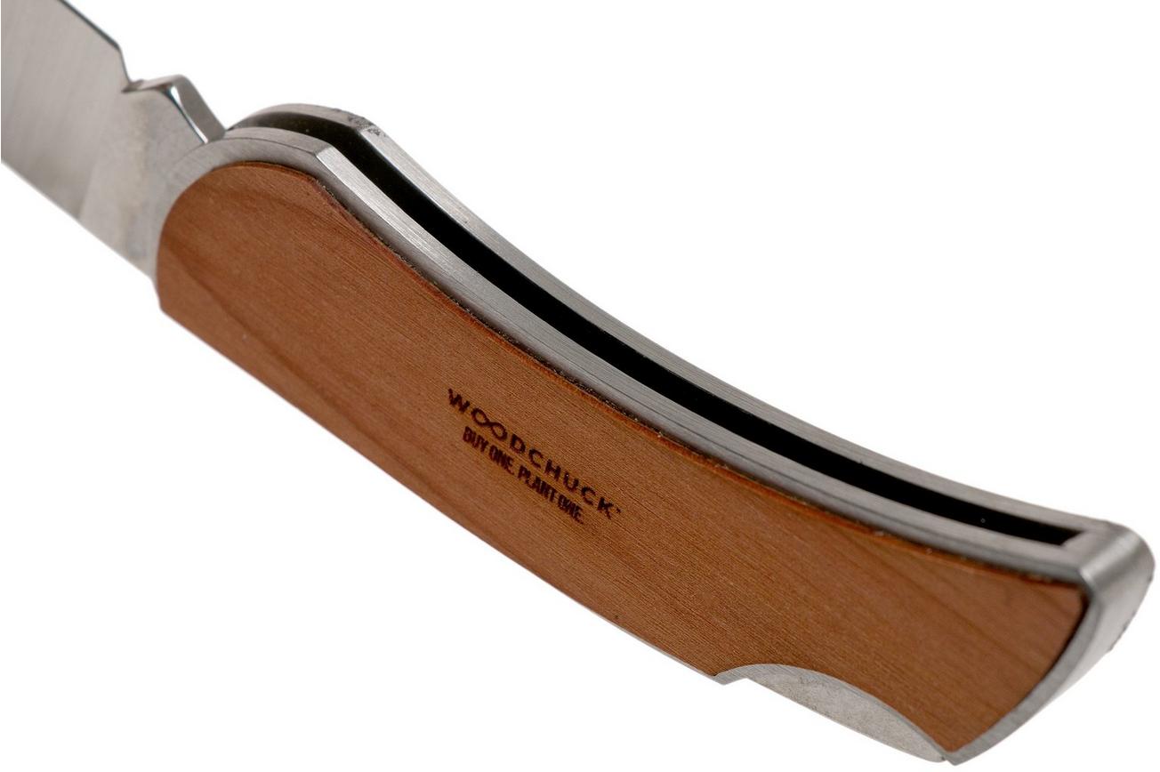 Case x Woodchuck Executive Lockback Brushed Stainless, Giraffe, 64320, M1300L SS zakmes