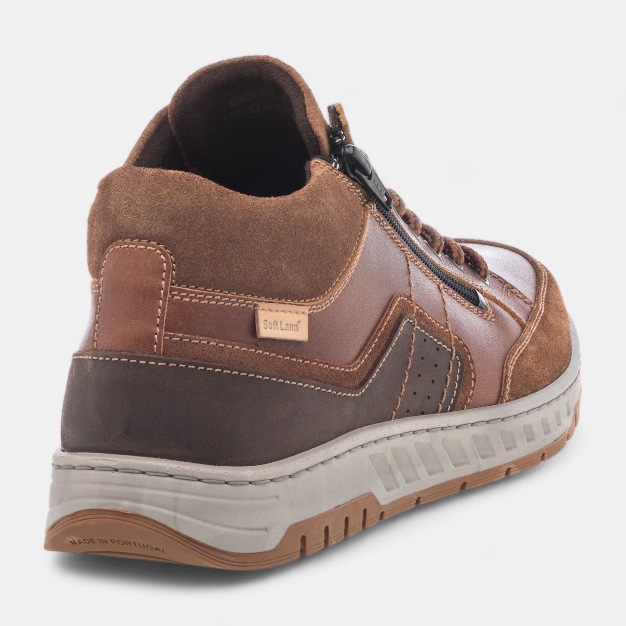 Derbies pieds sensibles Homme en cuir cognac