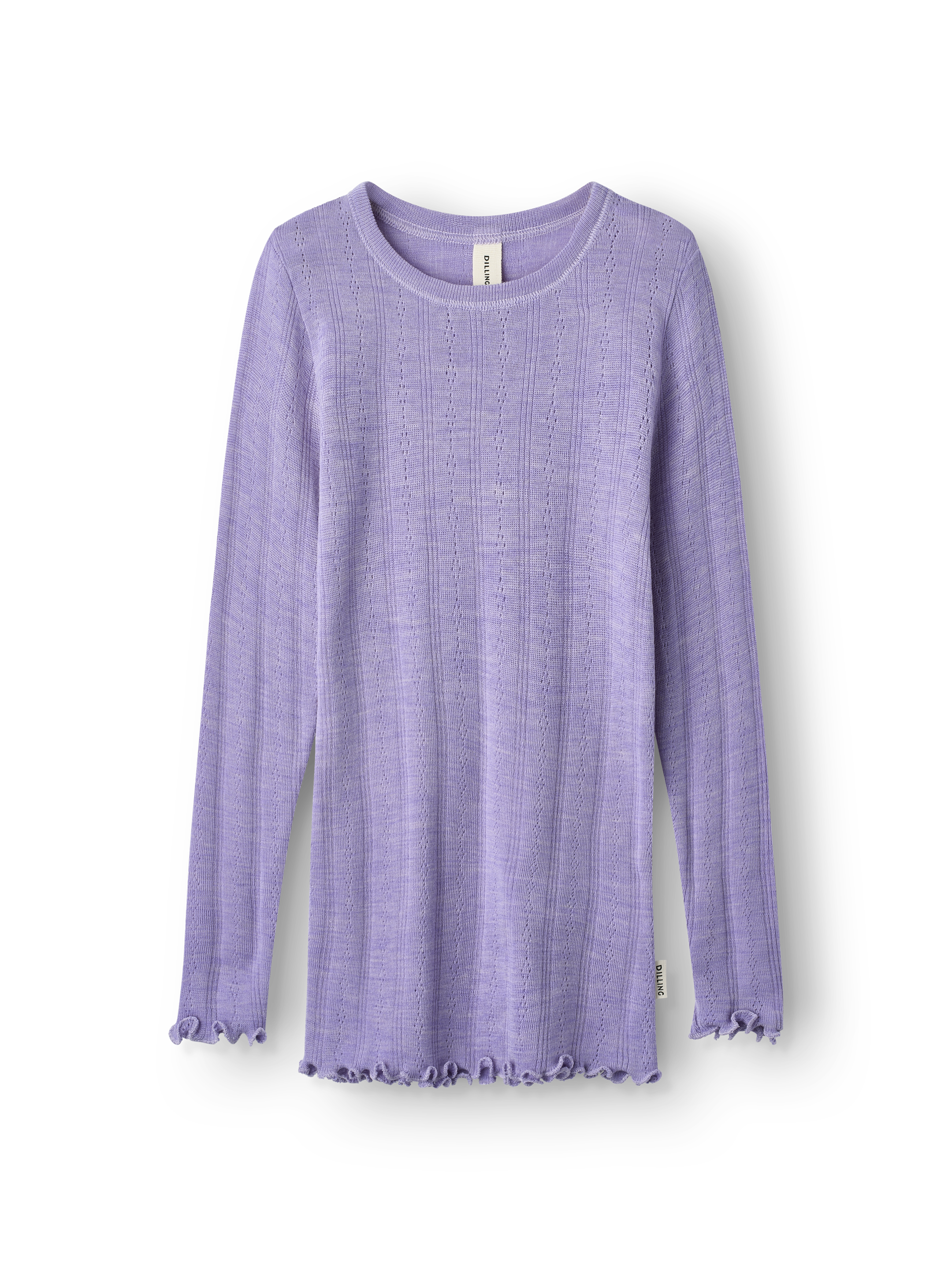 Pointelle shirt van merinowol voor kinderen