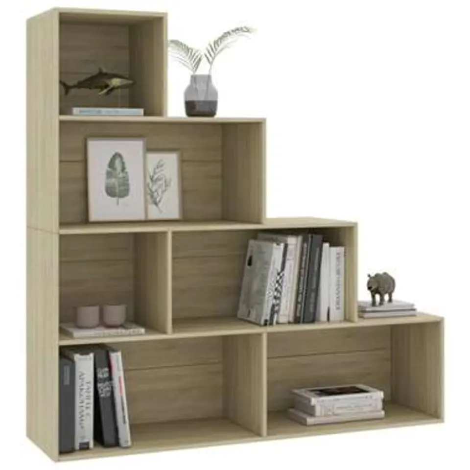 vidaXL - Boekenkast - Bruin - Bewerkt hout