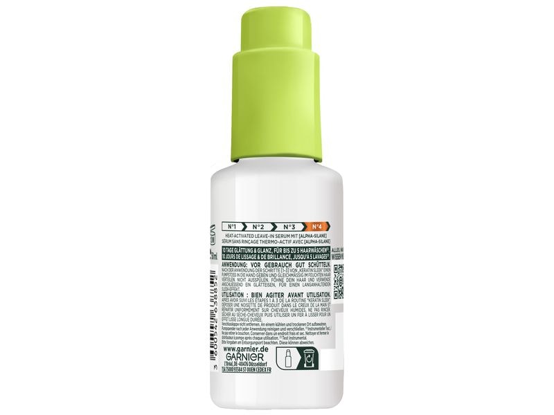 Garnier Serum Sleek and Stay Heat-Activated 50 ml Leave-in-Serum glättet trockenes, zu Frizz neigendes Haar und verleiht strahlenden Glanz