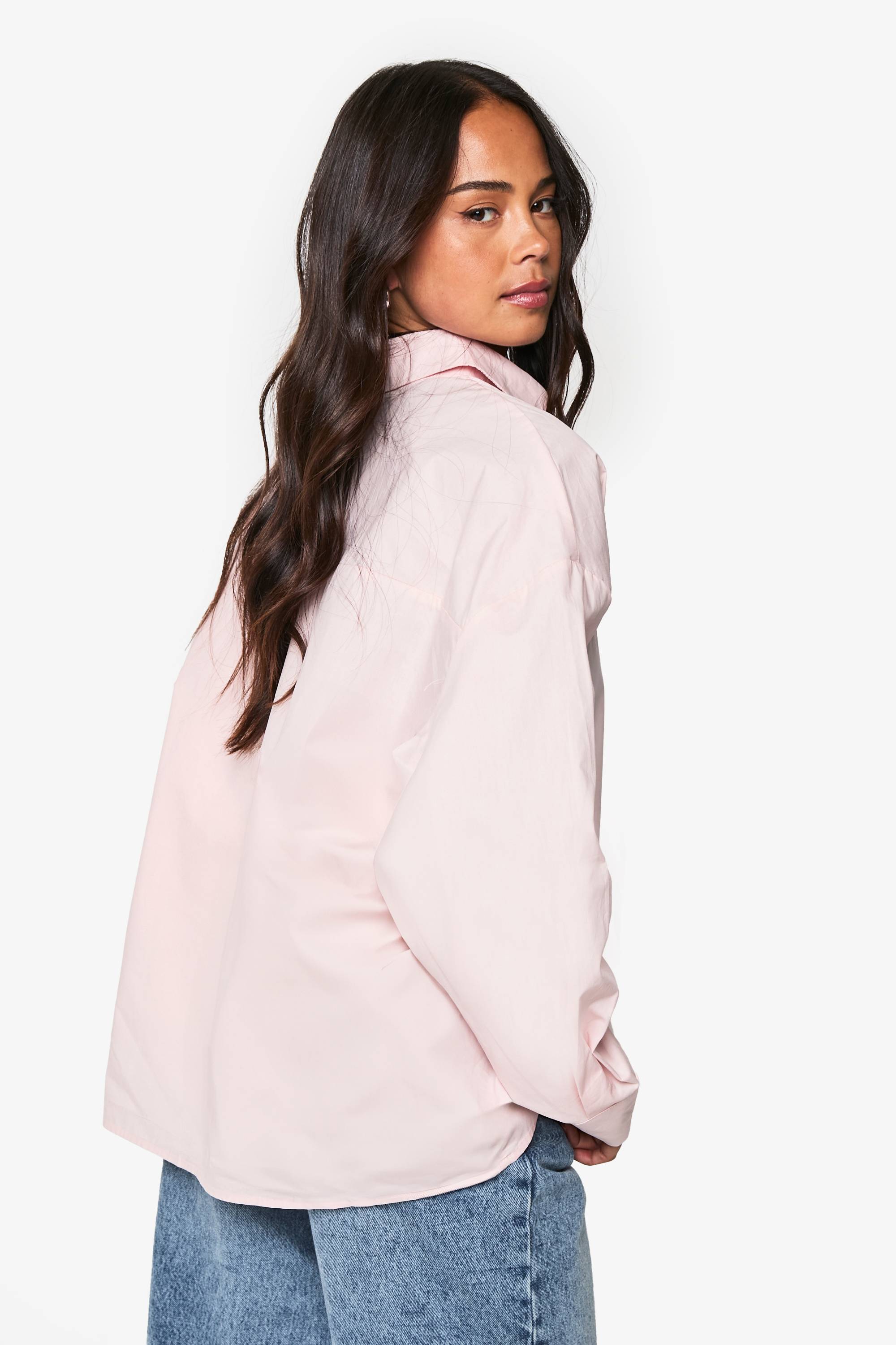 boohoo Chemise oversize en popeline de coton