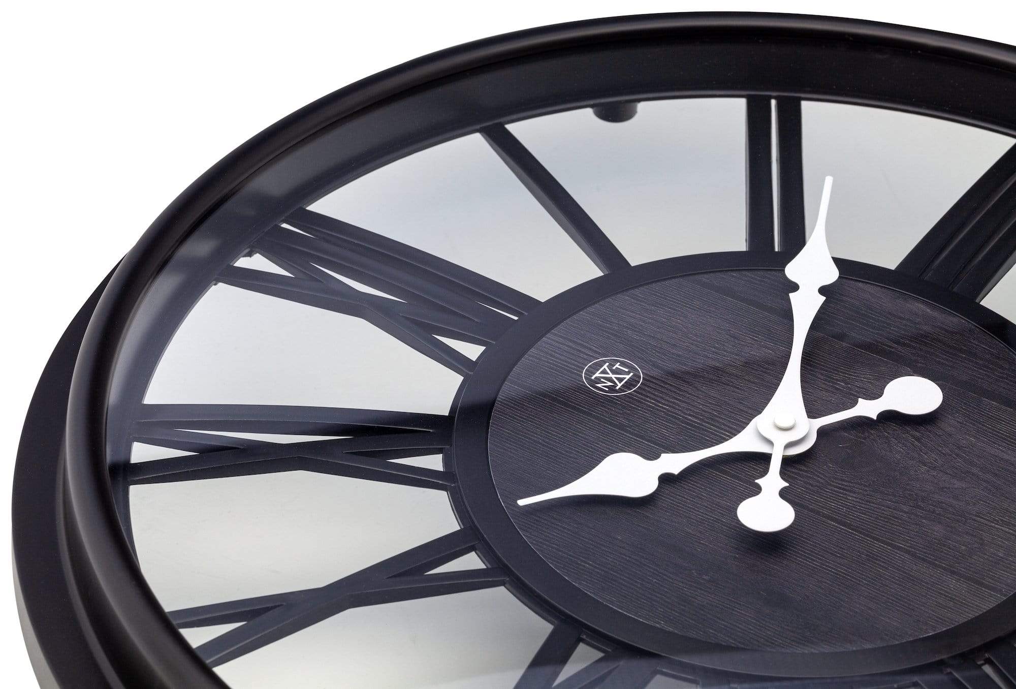 NeXtime - nXt - Wandklok -  51 cm - Plastic - Zwart - 'Quebec'