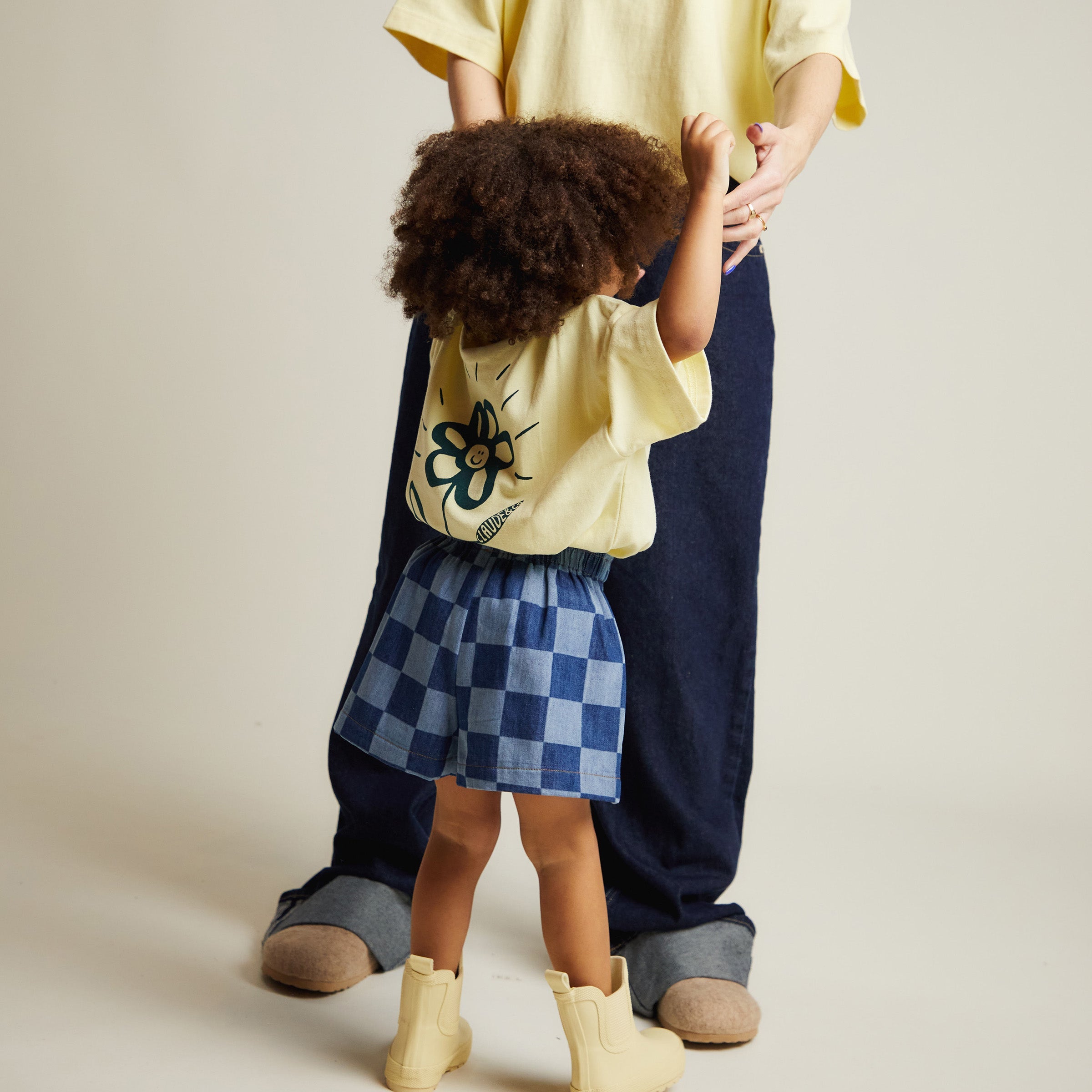 Shorts Frankie Checkerboard Denim