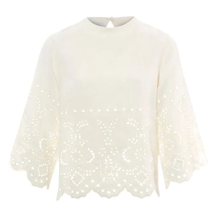 Laurence Bras Blouse Tulip Lin | Blanc